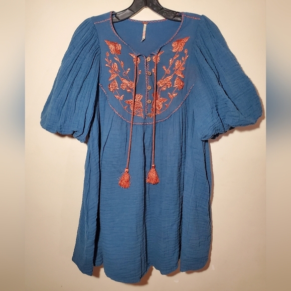Free People Rosa Linda Embroidered Dress Size XS - Picture 6 of 8